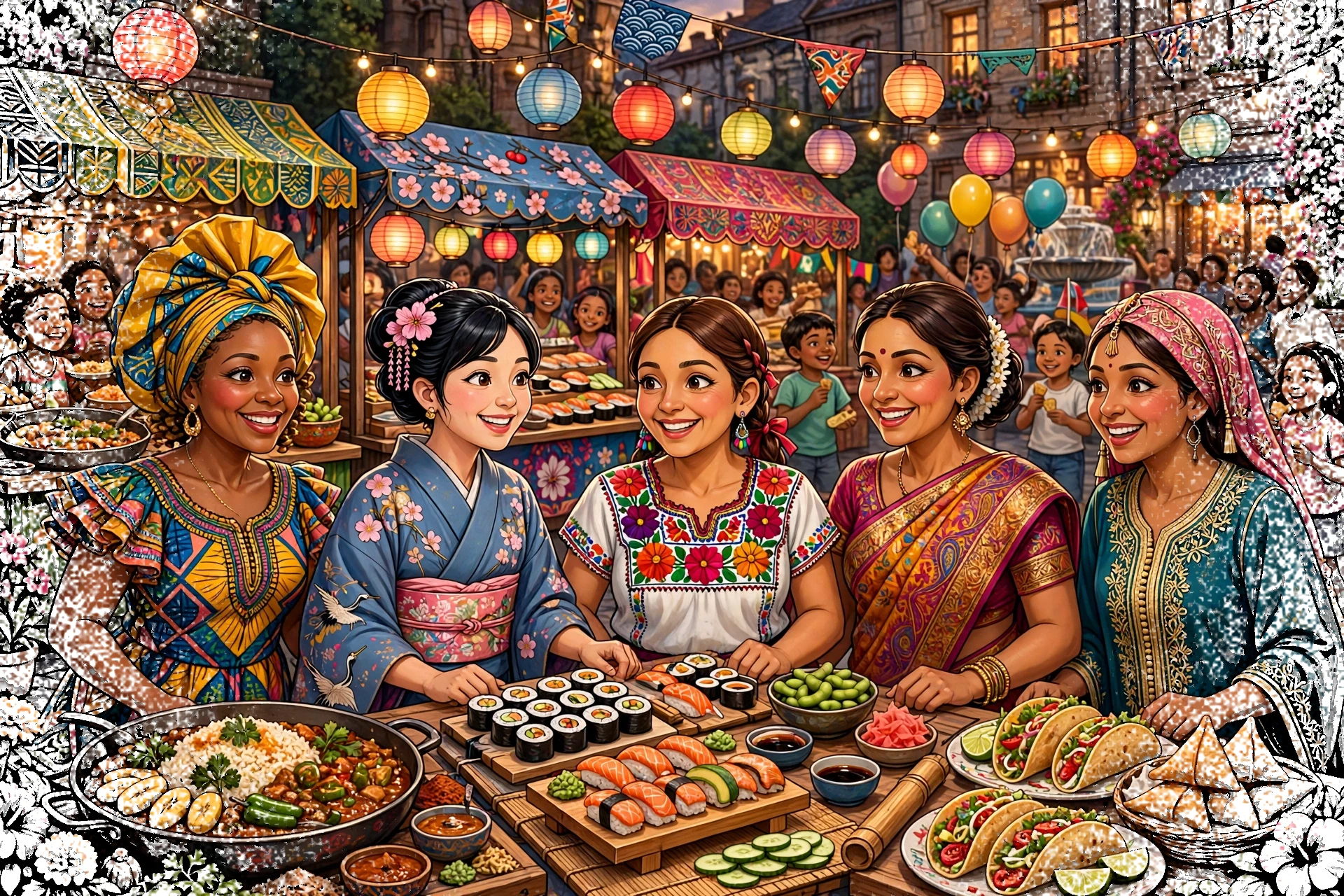 Taste of Culture Festival coloring book cover