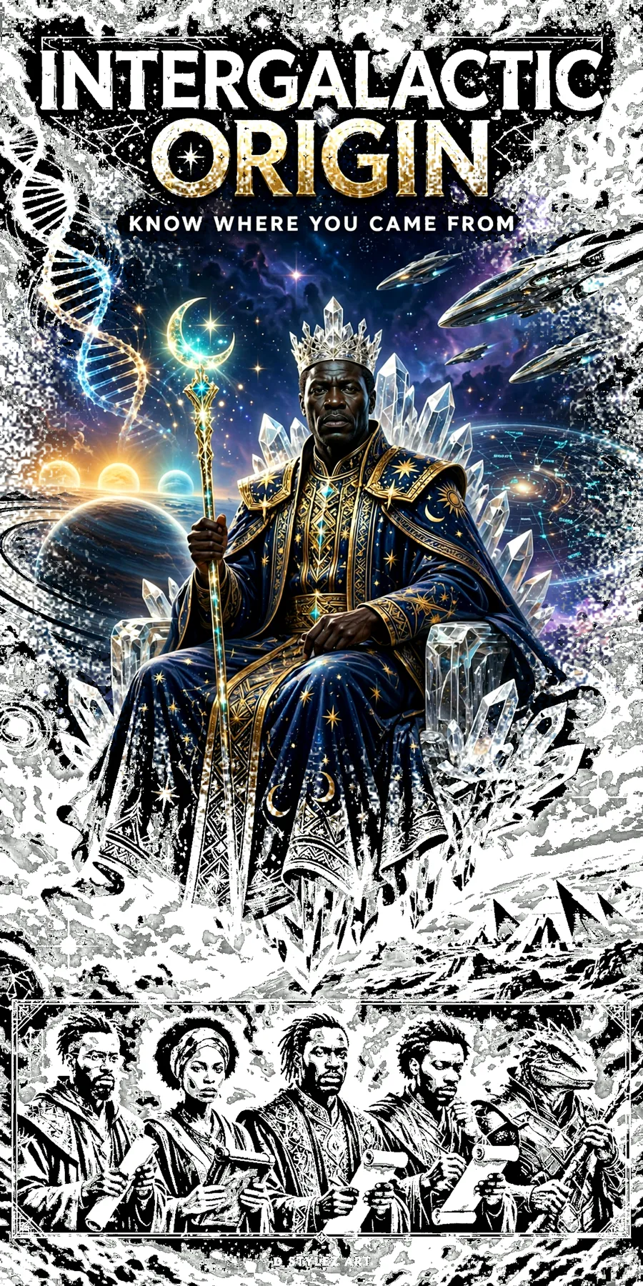 INTERGALACTIC ORIGIN — coloring book cover