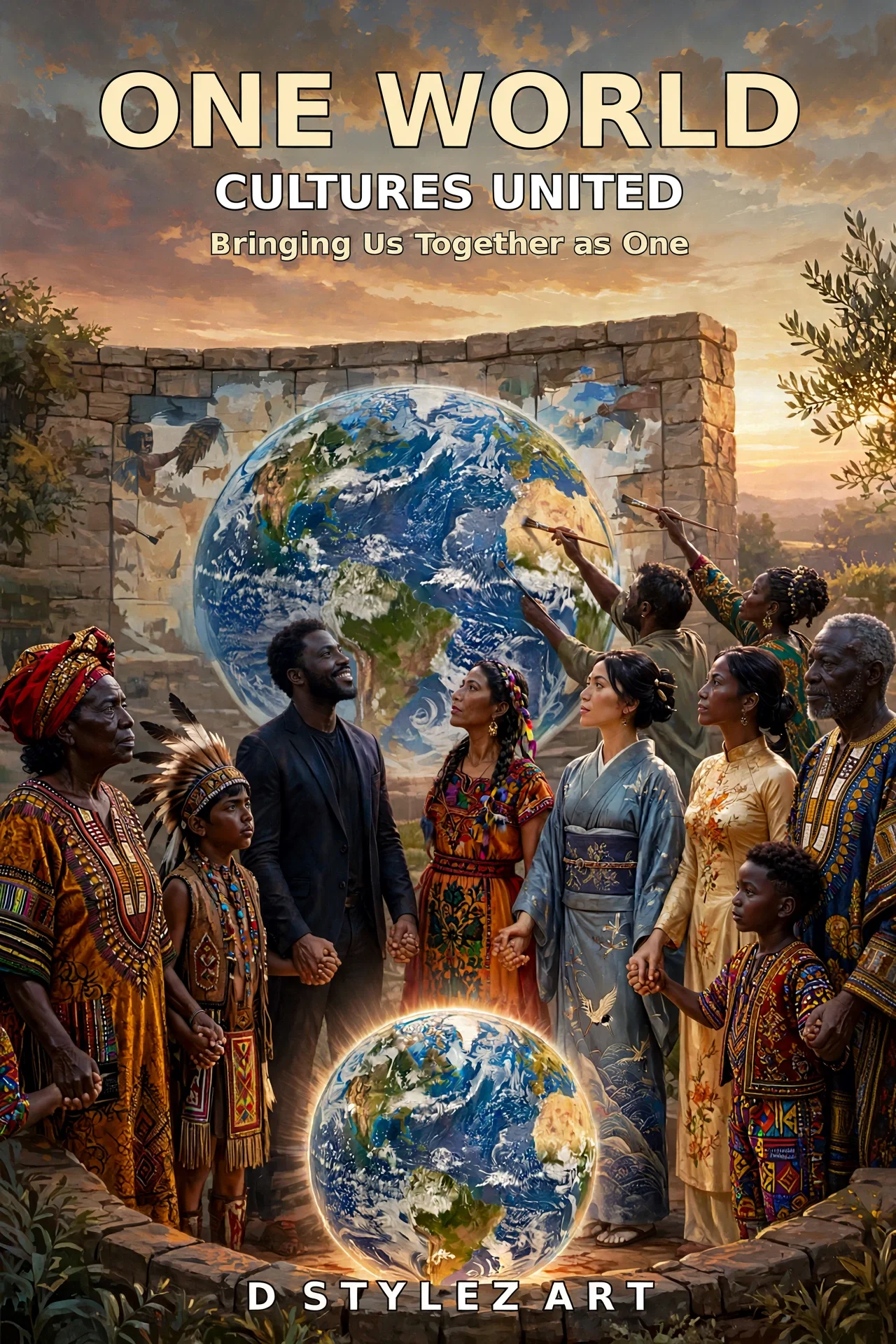 ONE WORLD: Cultures United — coloring book cover