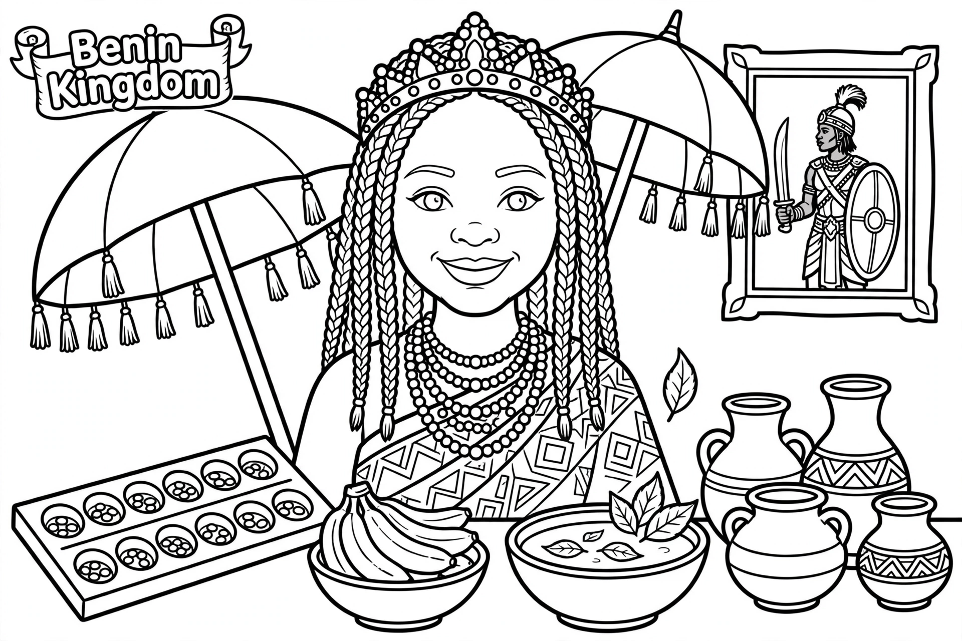 Benin Kingdom coloring page