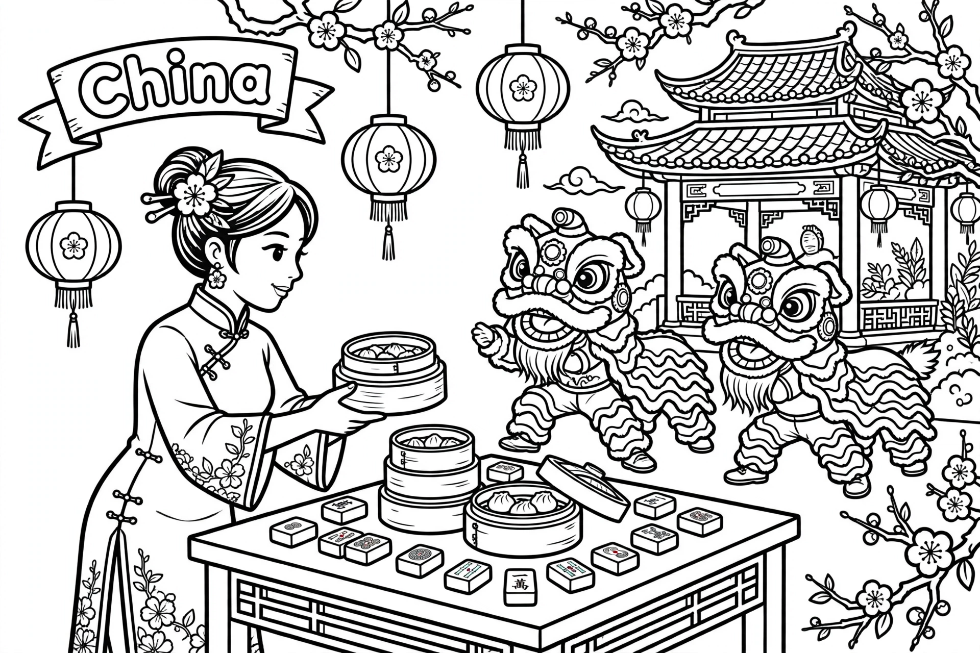 China coloring page