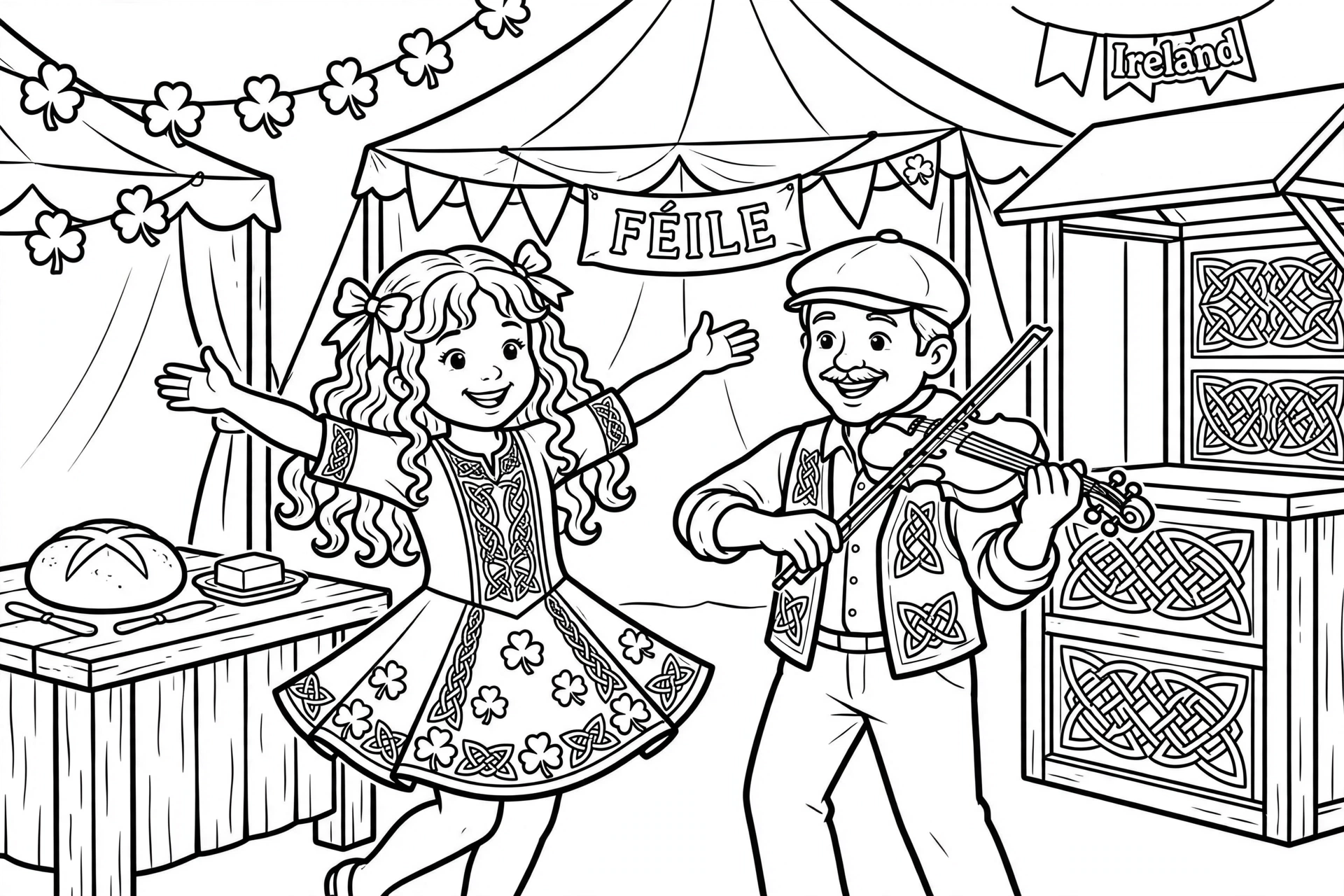 Ireland coloring page