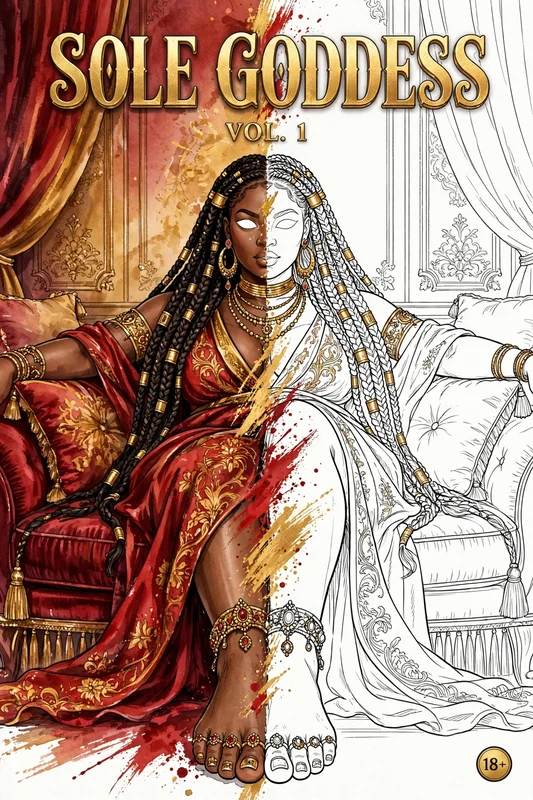 SOLE GODDESS Vol. 1 — goddess feet coloring book cover