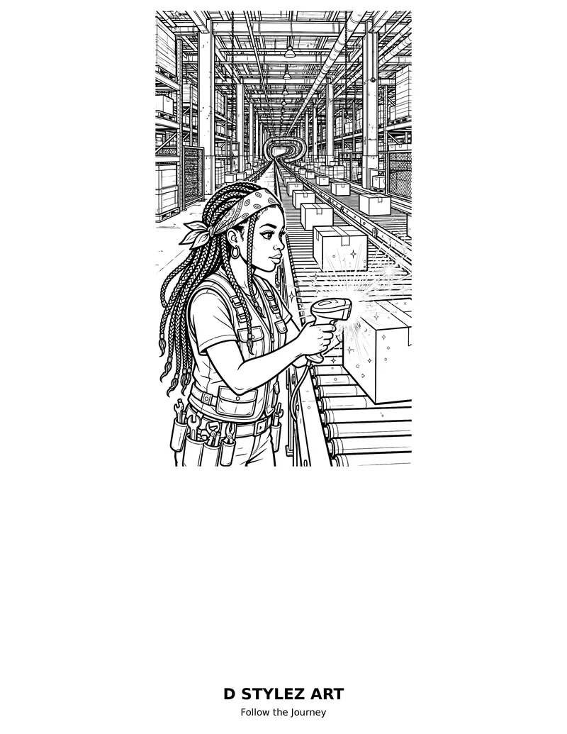 Warehouse queen coloring page