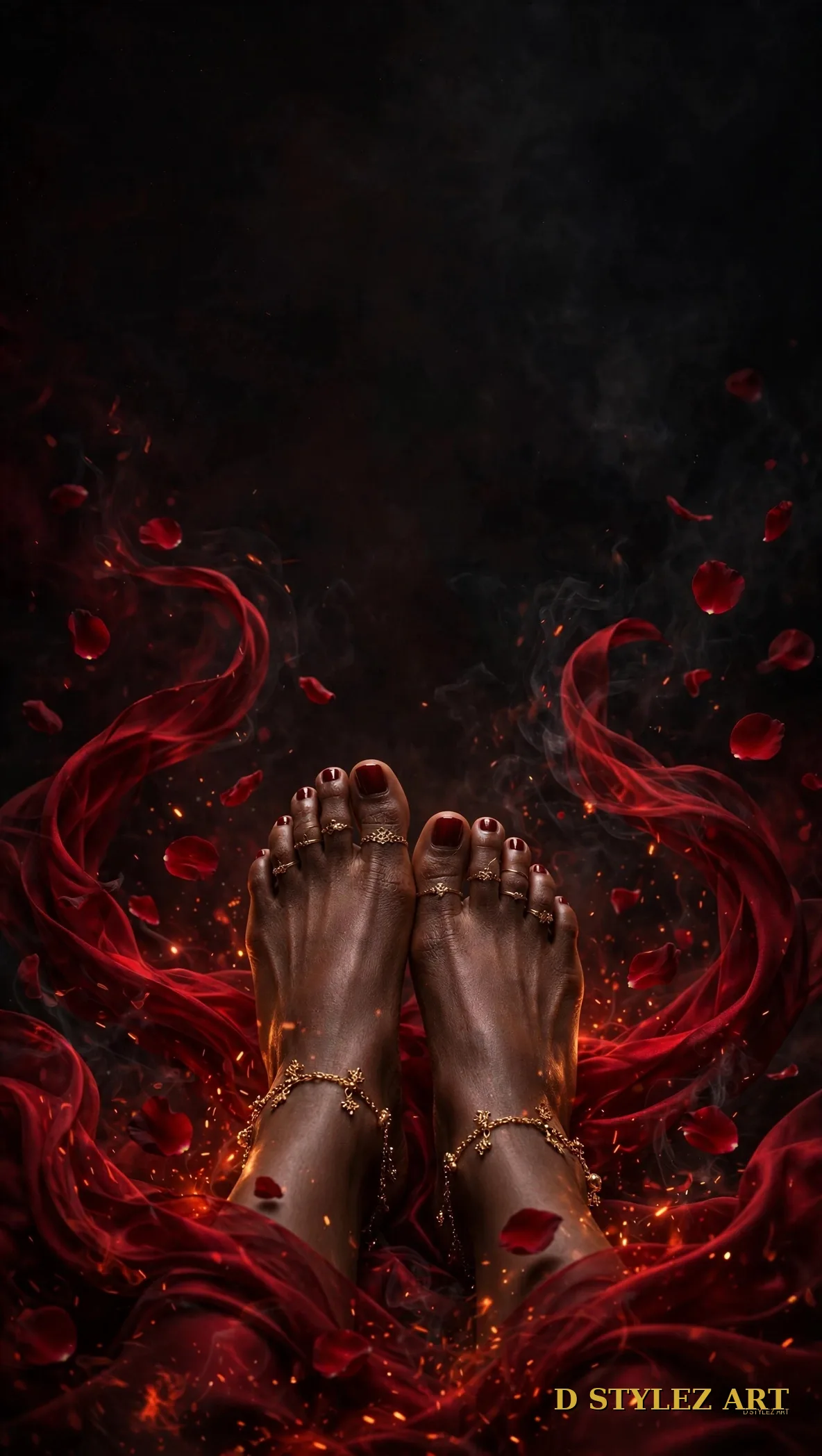 Goddess feet wallpaper — fiery passion