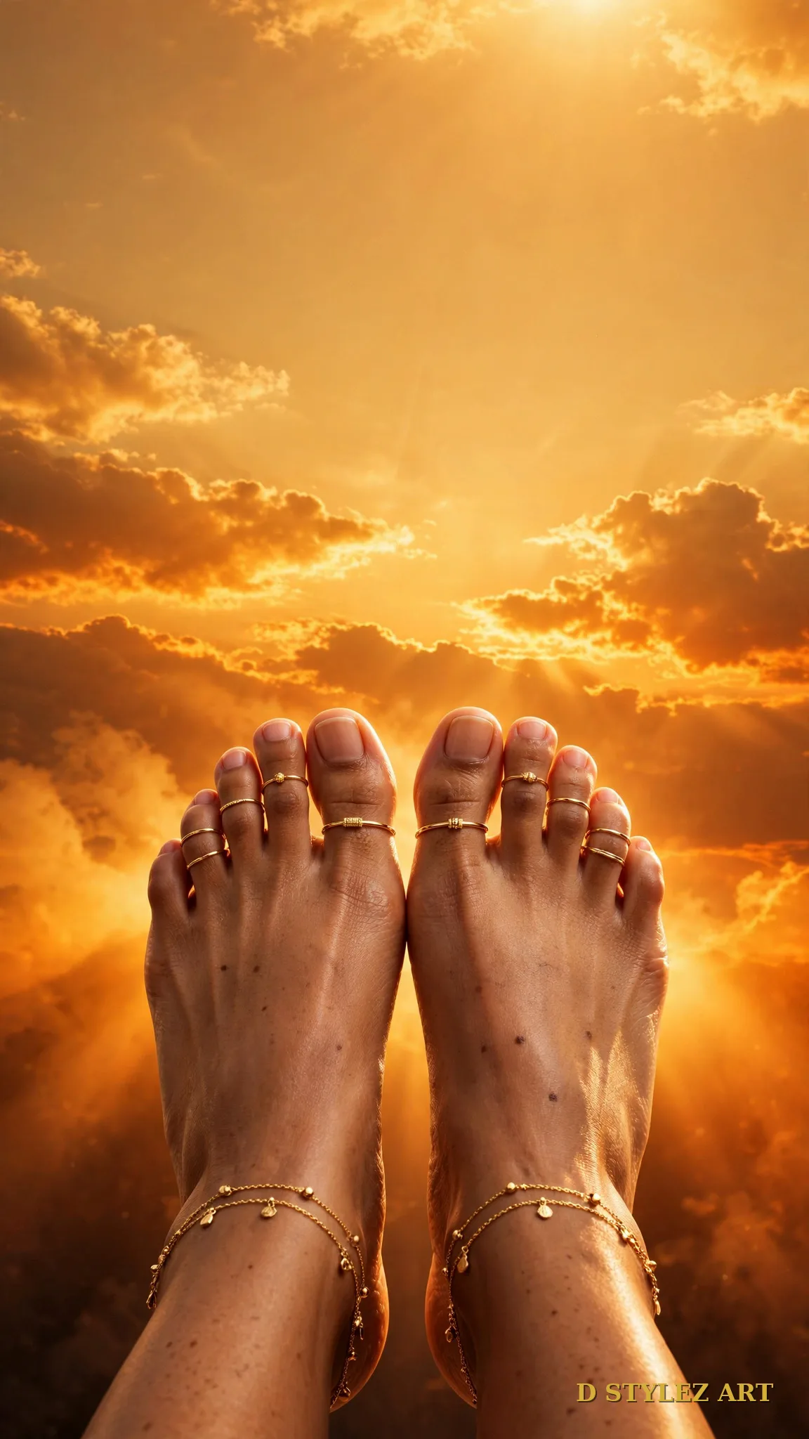 Goddess feet wallpaper — redbone sunset
