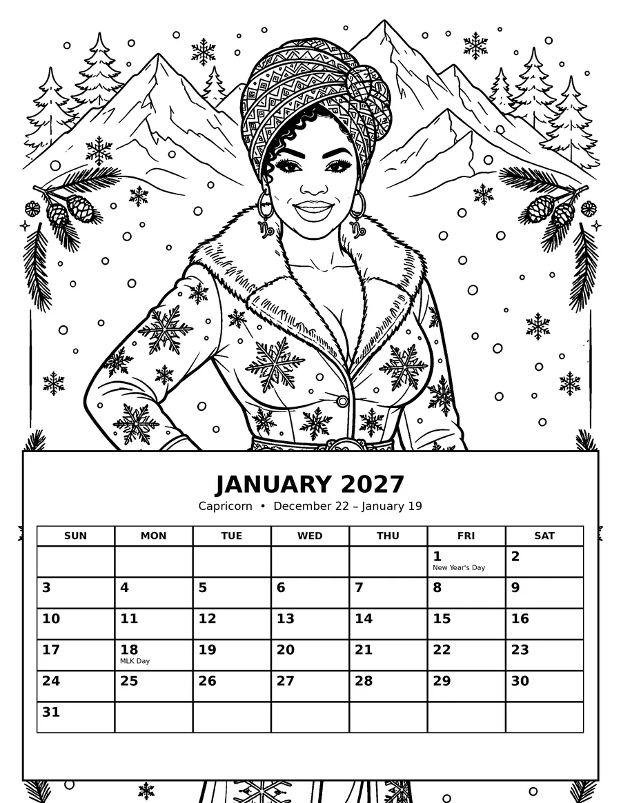January — Capricorn queen