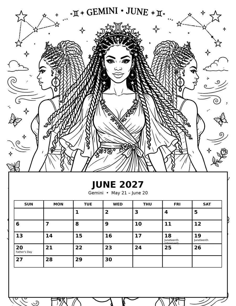 June — Gemini queen