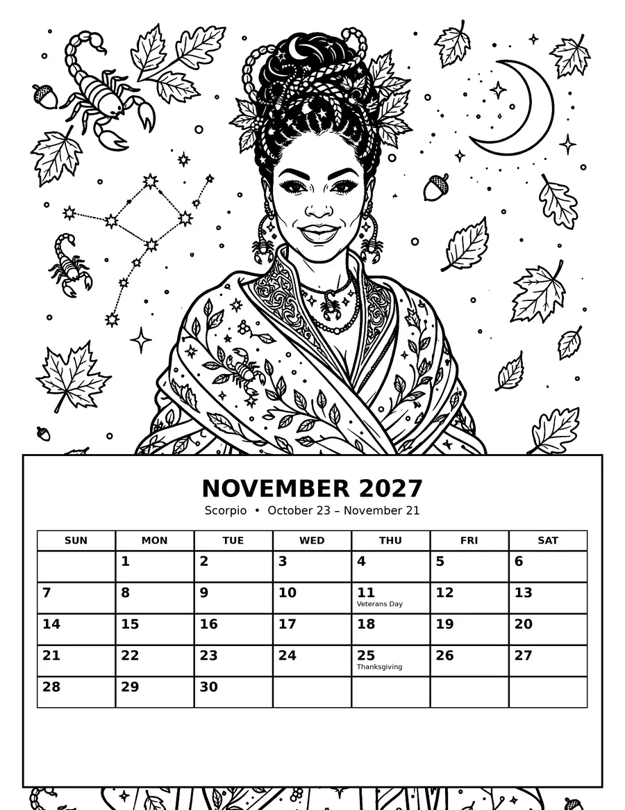 November — Scorpio queen